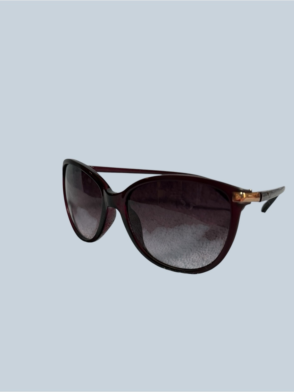 Women's Dark Brown Cat-Eye Sunglasses with Gold Accent - Picture 6 of 15